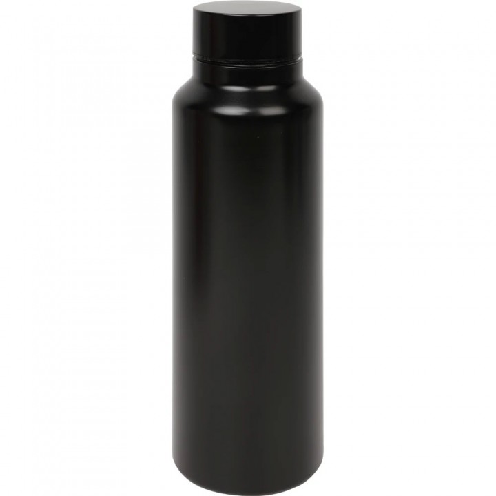Siyah 700 ml Paslanmaz Çelik İnce Gövdeli Lazer Logo Baskılı Kurumsal Promosyon Matara